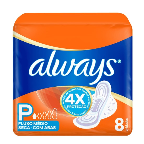 ABSORVENTE ALWAYS SUP PROTETOR SECA C/ABAS C/8 UND
