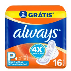 ABSORVENTE ALWAYS BASICO SUPER PROTETOR SECA C/ABAS C/16UND