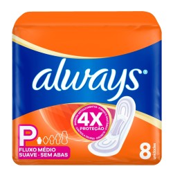 ABSORVENTE ALWAYS SUP PROTETOR SUAVE S/ABAS C/8 UND