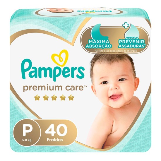 FRALDA PAMPERS PREMIUM CARE PANTS P C/40UN