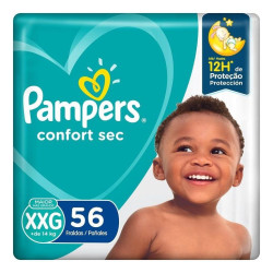 FRALDA PAMPERS CONFORT SEC XXG 56 UNI
