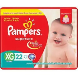 FRALDA PAMPERS SUPERSEC PACOTAO XG C/22UN