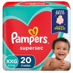 FRALDAS PAMPERS SUPERSEC PACOTAO XXG COM 20 UND