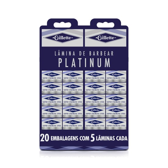 LAMINA BARBEAR GILLETTE PLATINUM DUPLO FIO C/5 UND