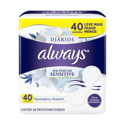 PROTETORES DIARIOS ALWAYS SENSIT/SUMMER COM 40UND