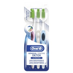 KIT ESCOVA DENTAL ORAL B GENGIVA DETOX C/ 3
