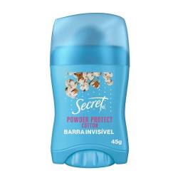 DESODORANTE SECRET BARRA INVISIVEL POWDER PROTECT COTTON 45G