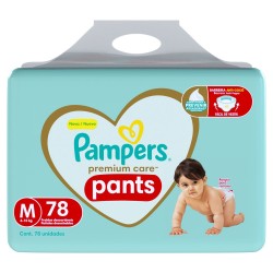 FRALDA PAMPERS PREMIUM CARE PANTS M C/78 UNI