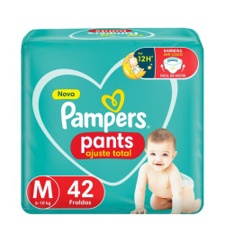 FRALDAS PAMPERS PANTS TAM M COM 42 UND