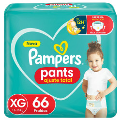 FRALDAS PAMPERS PANTS TAM XG COM 66 UND