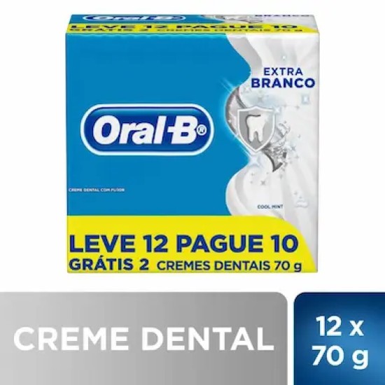 CREME DENTAL ORAL B EXTRA BRANCO 70G