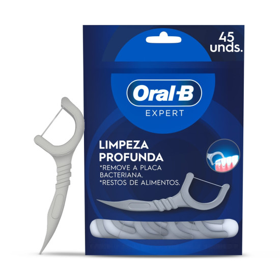 FIO DENTAL ORAL B EXPERT FLOSS PICKS COM 45 UNID