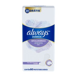 PROTETOR DIARIO ALWAYS SENSITIVE S/ PERFUME C/80 UND