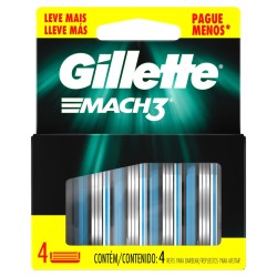 CARGA GILLETTE REFIL MACH3 LV4 PG3