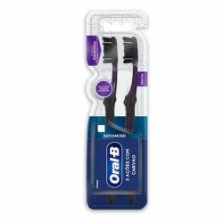 ESCOVA DENTAL ORAL B 3D WHITE CARVAO ADVANCED  DENTAL MACIA C/2 UND