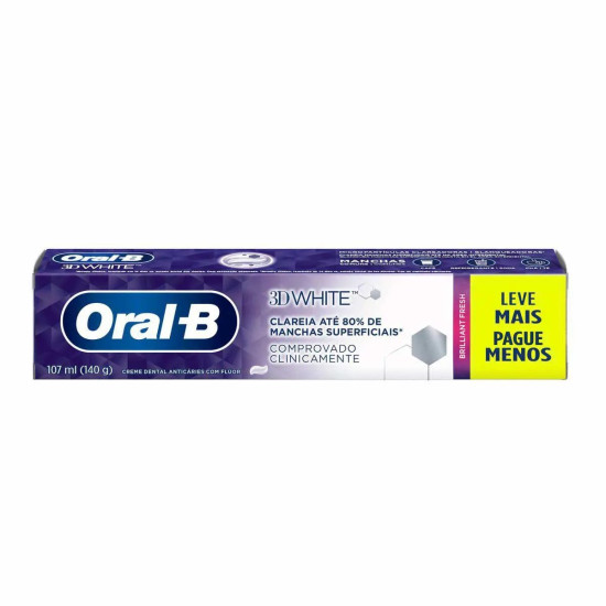 CREME DENTAL ORAL B 3D WHITE BRILLIANT FRESH 140G