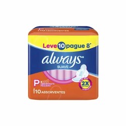 ABSORVENTE ALWAYS BASICO SUAVE C/ABAS LV10 PG8