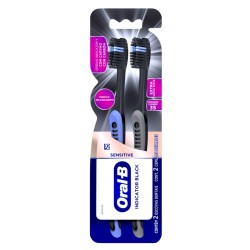 ESCOVA DENTAL ORAL B INDICATOR BLACK SENS C/ CARVAO C/ 2 UND