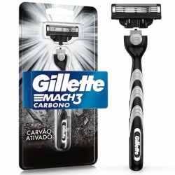 APARELHO DE BARBEAREAR GILLETTE MACH3 CARBONO C/1 UND