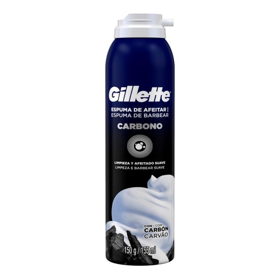 ESPUMA BARBEAR GILLETTE CARBONO 150G