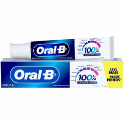 CREME DENTAL ORAL B 100% MENTA REFRESCANTE 175G