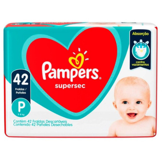 FRALDA PAMPERS SUPERSEQUINHA MEGA P COM 42UN