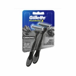 APARELHO DE BARBEAREAR PRESTO 3 GILLETTE CARVAO ATIVADO C/ 2 UND