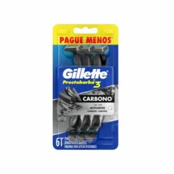 APARELHO DE BARBEAREAR GILLETTE MACH3 CARVAO ATIVADO C/6 UND