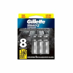 CARGA GILLETTE MACH3 CARBONO C/8 UND
