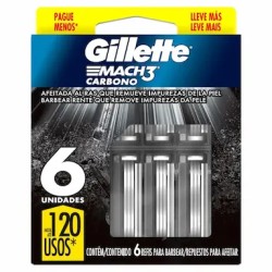 CARGA GILLETTE MACH3 CARBONO C/6 UND