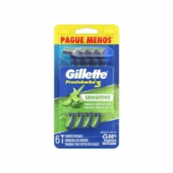 APARELHO DE BARBEAREAR GILLETTE MACH3 SENSINTIVE C/6 UND