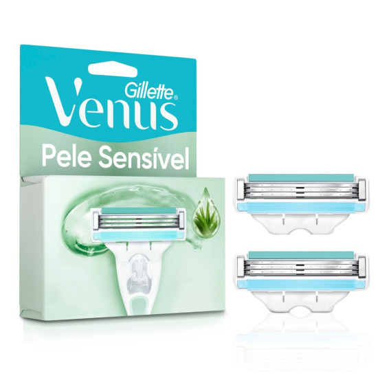 CARGA GILLETTE VENUS PELE SENSIVEL COM 2UND