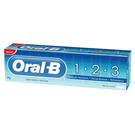 CREME DENTAL ORAL B 1 2 3 M SUAVE 70G
