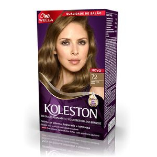 TINTURA DE CABELO KOLESTON 72 LOURO MATE MEDIO