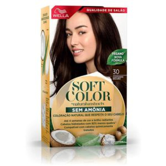 TINTURA DE CABELO SOFT COLOR 30 CASTANHO ESCURO