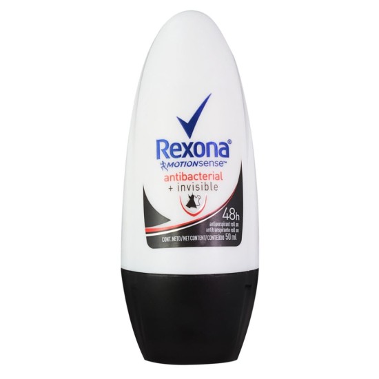 DESODORANTE ROLLON REXONA ANTIBACTERIAL+INVISIBLE 50ML