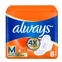 ABSORVENTE ALWAYS PINK SUAVE C/8 UNID