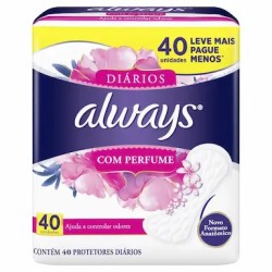 PROTETOR DIARIO ALWAYS COM PERFUME C/40 UND