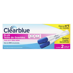 TESTE DE GRAVIDEZ CLEARBLUE PLUS COM 2UNID