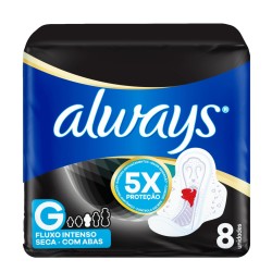 ABSORVENTE ALWAYS NOITES TRANQUILAS SECA C/ ABAS LV 8 PG 7