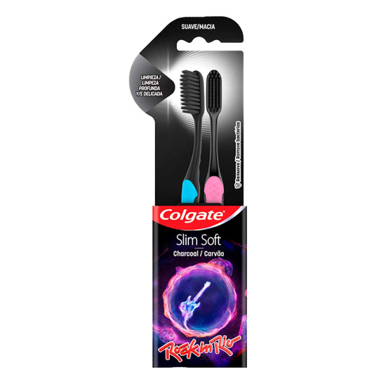 ESCOVA DENTAL COLGATE SLIM SOFT BLACK MACIA LV2 PG1