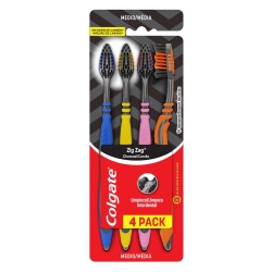 ESCOVA DENTAL COLGATE ZIG ZAG CARVAO MEDIA C/4UND