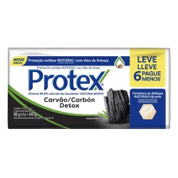 KIT SABONETE PROTEX CARVAO DETOX 85G LV6 PG5