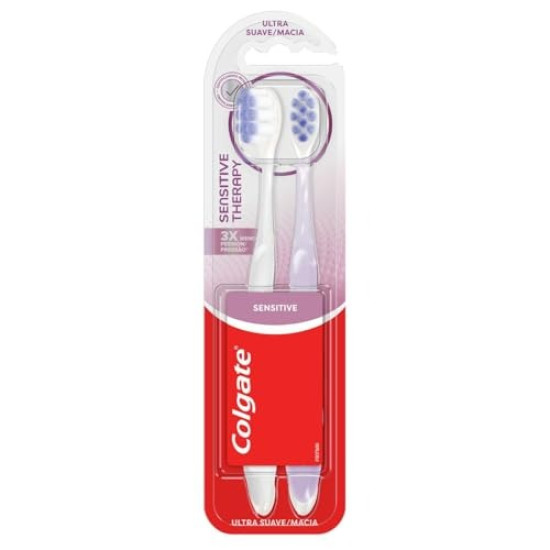 ESCOVA DENTAL COLGATE SENSITIVE THERAPY ULTRA SUAVE/MACIA COM 2 UNIDADES