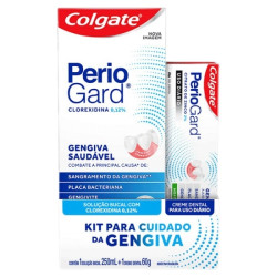 KIT COLGATE PERIOGARD ENXAG S/ALCOOL 250ML+ CREME DENTAL 60G