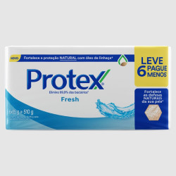 KIT SABONETE PROTEX ANTIBACTERIANO FRESH COM 6 UND 85G CADA