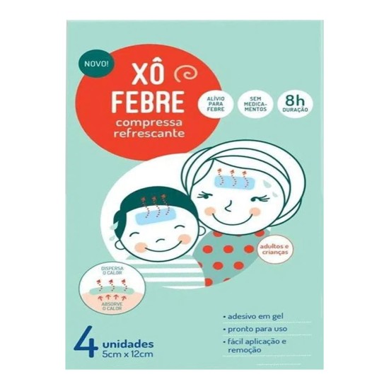 XO FEBRE COMPRESSAS P/ALIVIO DA FEBRE C/4 UND