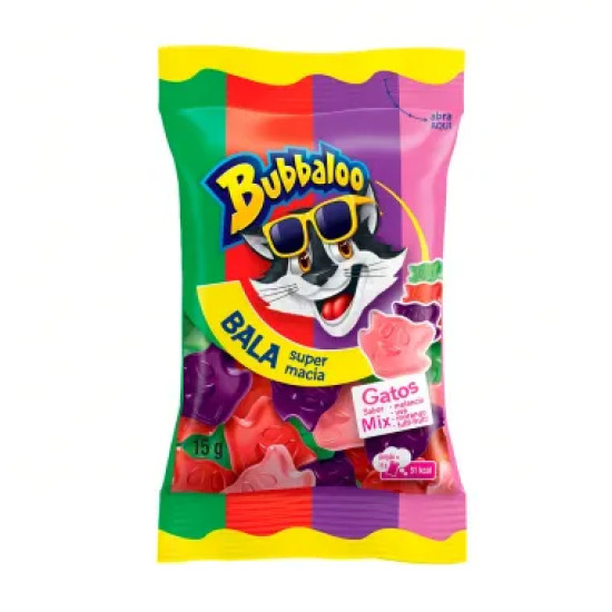 BALA BUBBALOO MIX FRUTAS 15G