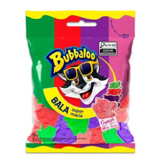 BALA BUBBALOO MIX FRUTAS 75G