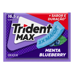 TRIDENT MAX MENTA BLUEBERRY COM 5 UNIDADES